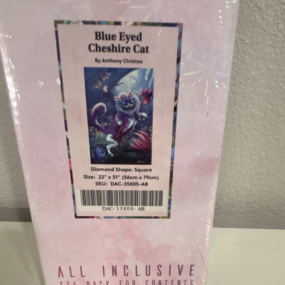 Diamond Art Club Blue Eyed Cheshire Cat DIY Diamond Art Kit DAC-3580S-AB Square